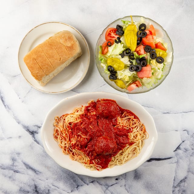 Homemade Spaghetti & Handmade Meatballs.